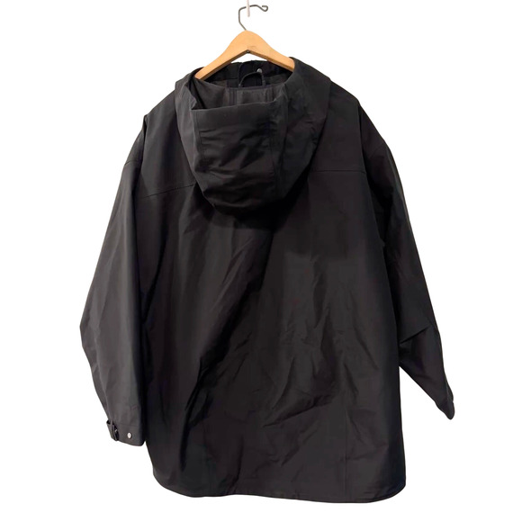 NEW! Ralph Lauren RLX $498 Rain Coat Hooded Windbreaker Jacket Black Medium - Picture 3 of 16